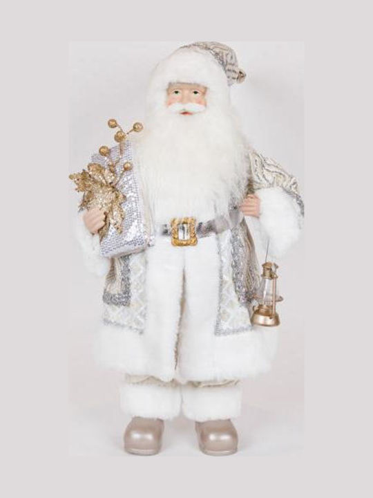 Dekorativer Weihnachtsmann Silber 60cm