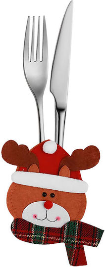 XMASfest Weihnachtliche Etui für Besteck Stoff L15xB10cm.