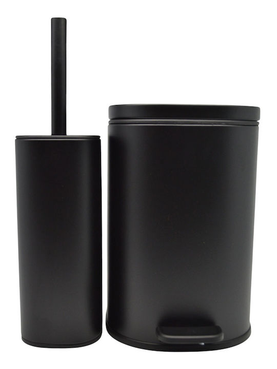 Ankor Inox Σετ Πιγκάλ και Καλαθάκι Μπάνιου Soft Close 5lt Μαύρο