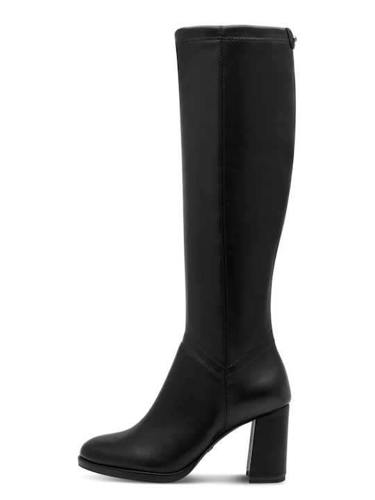 Synthetic Leather High Heel Women's Boots Black