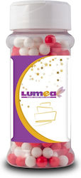 Red White Sugar Pearls 7mm 80g Lumea