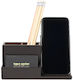 Vnc Premium Leather Pencil Holder Mobile Stand Brown