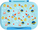 Queen Mother Plastic Kids' Food Container 1.2L Blue 22.6 x 17.6 x 7cm