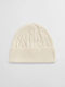 Beanie Γυναικείος Σκούφος Πλεκτός σε Εκρού χρώμα