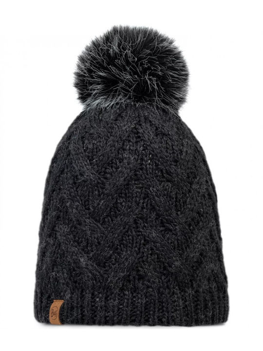 Caryn Beanie Fleece Beanie Knitted in Black color