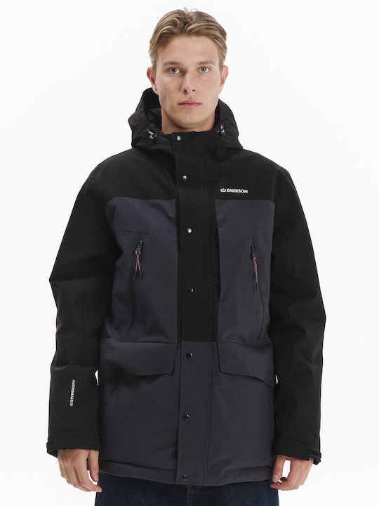 Emerson Winter Jacke Parka Wasserdicht Ebony-Black