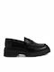 Leather Women's Loafers in Black Color