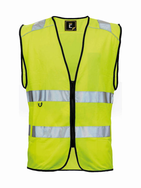Cerva Bărbați Vestă de siguranță cu benzi reflectorizante Galben