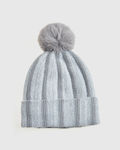 Verde Beanie Γυναικείος Σκούφος Πλεκτός σε Γκρι...
