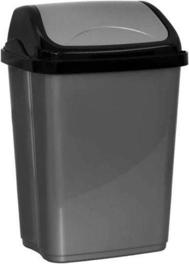 Coș de Gunoi Plastic Argintiu 10lt 1buc