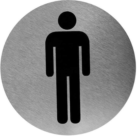 Πινακίδα Τοίχου Wc Men Inox 10εκ Τ-150