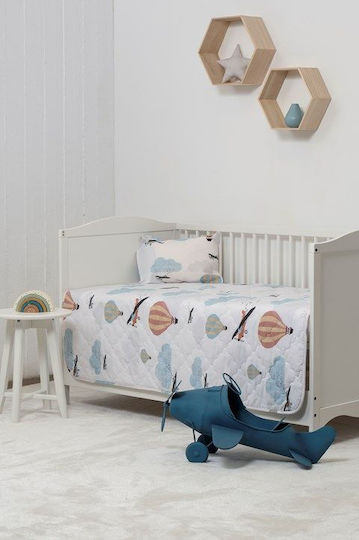 Viokarpet Подредба Бебешка кувертюра Памук Бял 100x140см