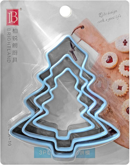 Keksausstecher Metallische Bäumchen Set=3 Stück 7x6cm 9x8cm 12x10,5cm Xmasfest 1134002