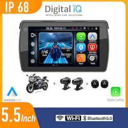 Digital Iq Pna 5500_cpa 5.5inc Σύστημα Πλοήγησης Gps Μοτοσυκλέτας Tpms 2 Κάμερες Apple Carplay Android Auto