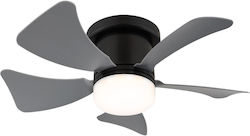 Globo Lighting Hines 40,6cm Deckenventilator mit Leuchte Schwarz Globo Lighting Hines 40,6cm Deckenventilator mit Leuchte Schwarz