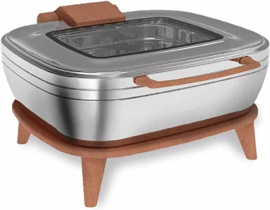 Μπαίν Μαρί Inox Induction 18/10 1/2 Wood Titan 4.5lt