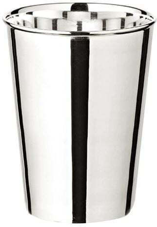 Metallisches Wasser Glas Silber 250ml