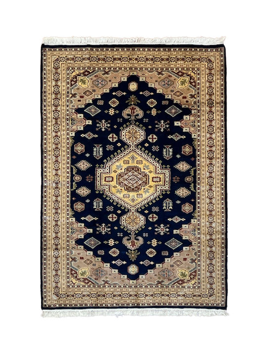 Koulis Family Χειροποίητο Χαλί Ορθογώνιο Μεταξένιο 129x184cm