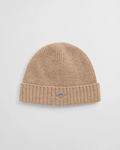 Gant Beanie Ανδρικός Σκούφος Πλεκτός σε Μπεζ χρώμα