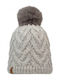 Caryn Beanie Γυναικείος Fleece Σκούφος Πλεκτός σε Μπεζ χρώμα