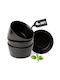 Miamio Bol de Servire Rotund Ceramică Negru cu Diametru 15buc 4buc