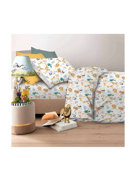 Astron Italy Kids Sheets Set Single Cotton Anim...