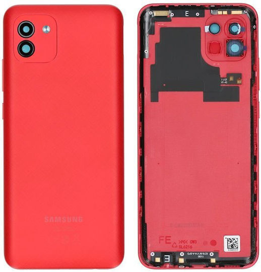 Заден Капак Back Cover Samsung Galaxy A03 Червен