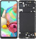 Οθόνη 4g A715 mit Touch-Mechanismus und Rahmen für Samsung A71 4G A715 (Schwarz)