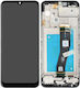 Screen with Touch Mechanism and Frame for Samsung A02S A025G (Black)