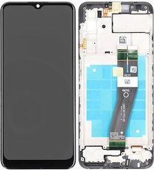 Екран с Рамка за Samsung A03S A037 (Черен)
