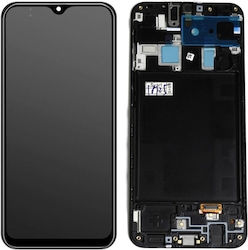 Οθόνη με Πλαίσιο για Samsung Galaxy A20 A205 (Μαύρο)