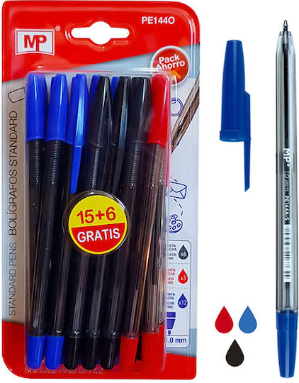 Madrid Papel Στυλό Ballpoint 21τμχ