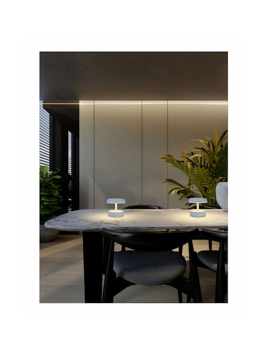 Bot Lighting Lampă de masă LED cu Abajur Alb și Bază