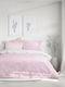 Nima Sheet Sets Queen with Elastic 160x200+32cm. Frozen Pink, Grey 4pcs