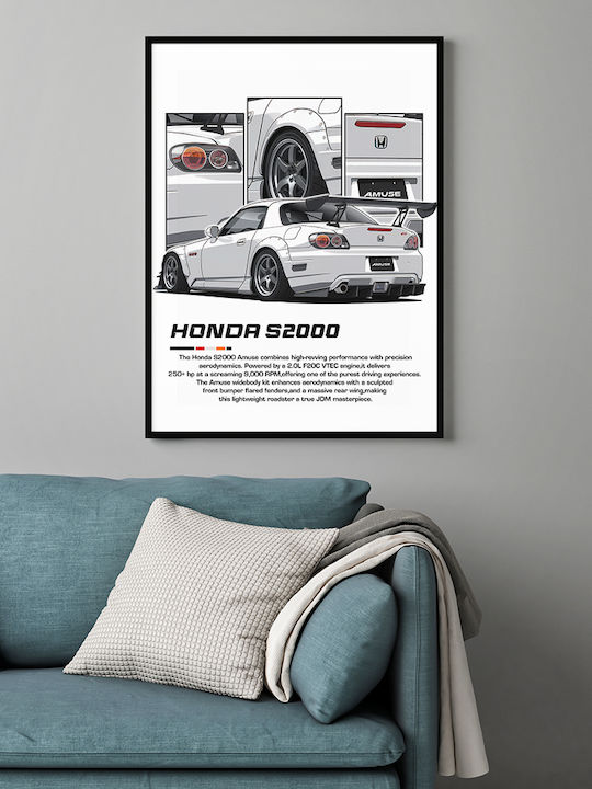 Poster Honda S2000 Cr035 30cm X 40cm Κάδρο Φυσι...