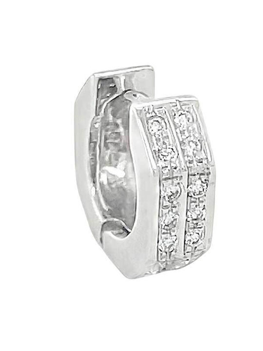 Xryseio Einzelner Ohrring aus White Gold mit Diamant