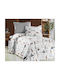 MayHome Sheet Set Semi-double with Elastic Band Cotton Gray 120x200cm