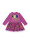 Children's Dress Sweatshirt Long Sleeve Tulle Magenta