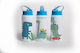 Lid Kids Water Bottle Dinosaur Stainless Steel with Straw Blue 360ml