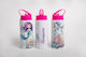 Lid Kids Water Bottle Stainless Steel with Straw Pink 360ml