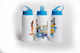 Kids Water Bottle Bluey Stainless Steel with Straw Blue 360ml Personalized