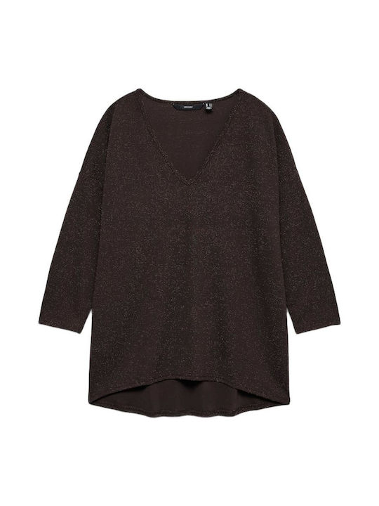 Vero Moda Women's Blouse with 3/4 Sleeve & V Ne...