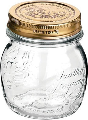 Bormioli Rocco Glass Coffee Jar with Lid Transparent 250ml