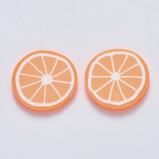 Acryl Cabochon Flexibler Scheiben Orangen 20,5x2,5mm 50Stück