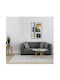 Metallic Wall Frame "Abstract Design" Black Gold 40x60cm