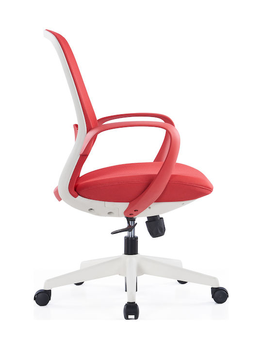 Office Chair with Fixed Arms Red THESIS