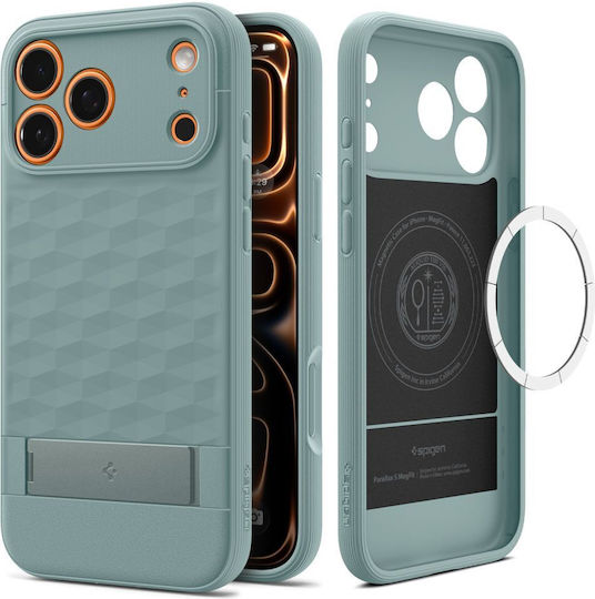 Spigen Parallax ”s” Маг Задна Корица Силикон Зелен За iPhone 18 Pro / 17 Pro