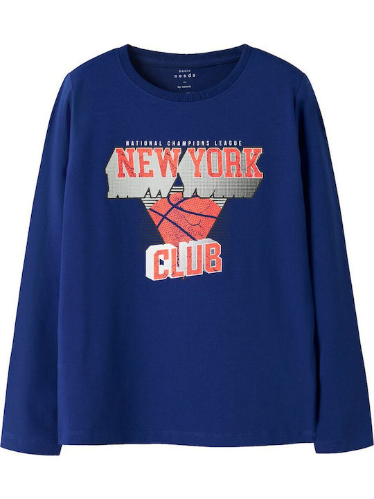 Детска Блуза Дълъг Ръкав Син New York New York Basket