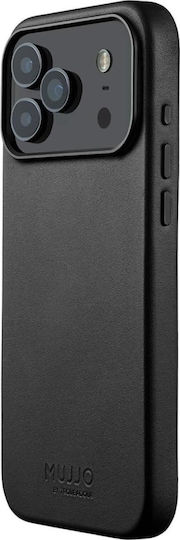 Mujjo Umschlag Rückseite Leder 1mm Schwarz (iPhone 17 Pro Max)