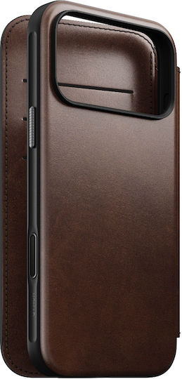 Nomad Wallet Piele / Silicon 2mm Maro (iPhone 17 Pro)